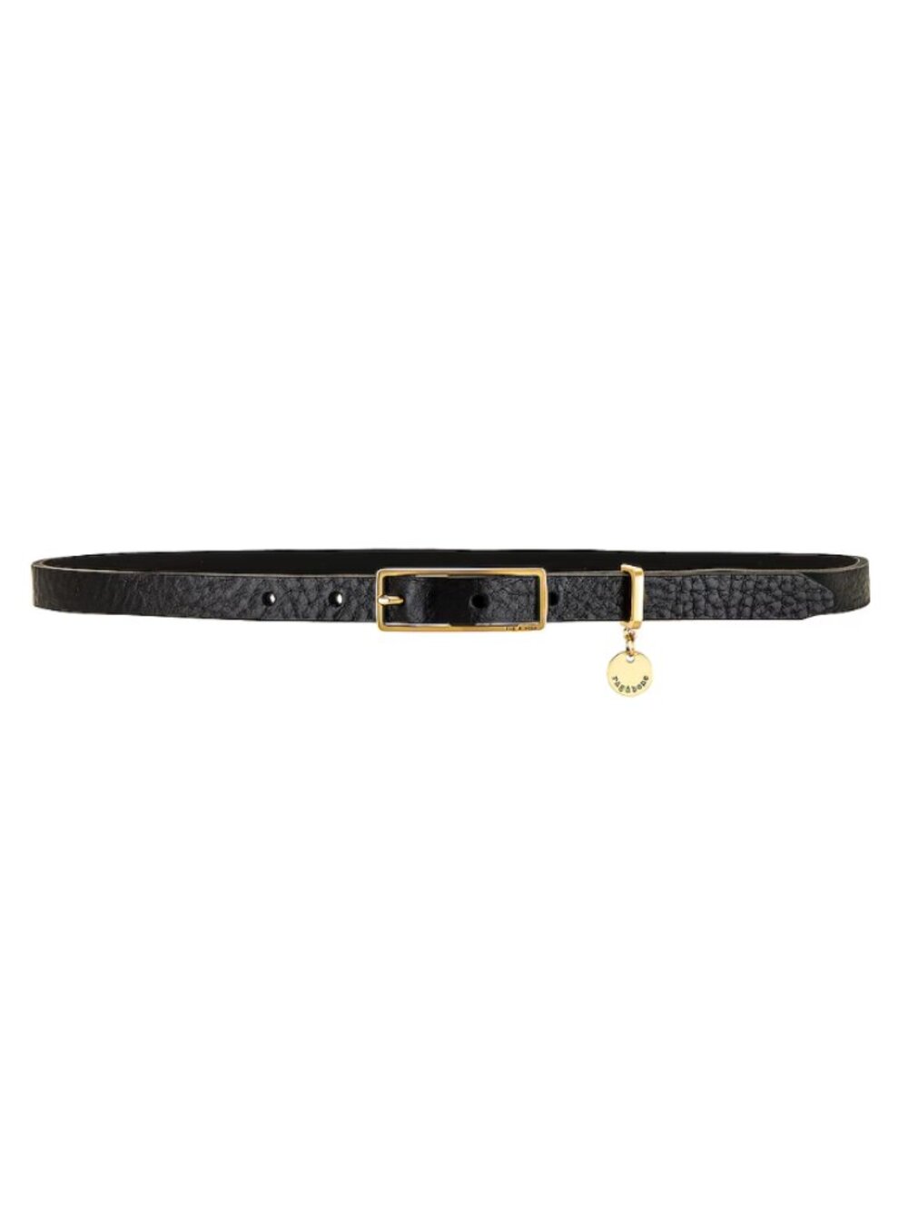 Rag & Bone Baby Rebound Belt Black Leather/Gold Hardware